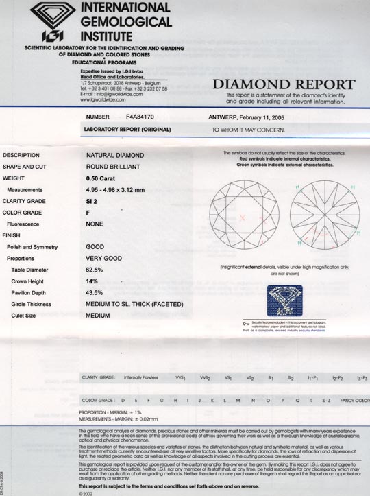 Foto 9 - Diamant, IGI Top Brillant 0,50ct Top Wesselton F, D5602