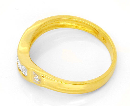 Foto 3 - Geschwungener Brillantring Gelbgold, 7 Diamanten, S3898