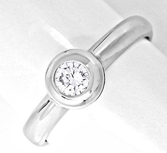 Foto 1 - Brillant-Ring River D! Lupenrein! 18K Weiss, S6204