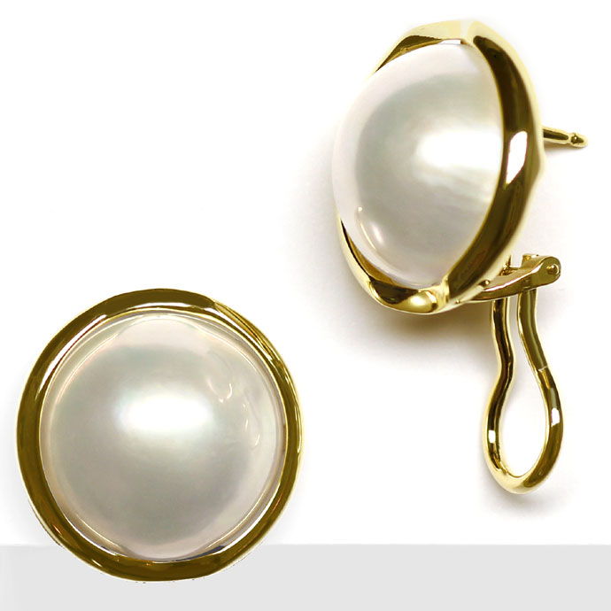 Foto 1 - Dekorative Spitzen Mabe Perlen 15mm in Ohrsteckern, 14K, S9340
