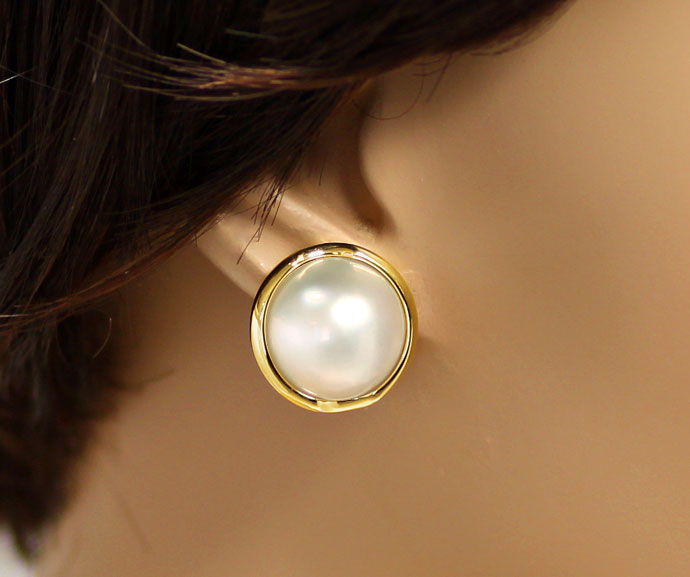 Foto 3 - Dekorative Spitzen Mabe Perlen 15mm in Ohrsteckern, 14K, S9340