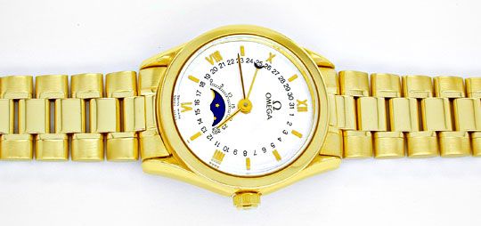 Foto 1 - Damen Omega 18K G.Gold Automatik Mondphase Datum Topuhr, U1894